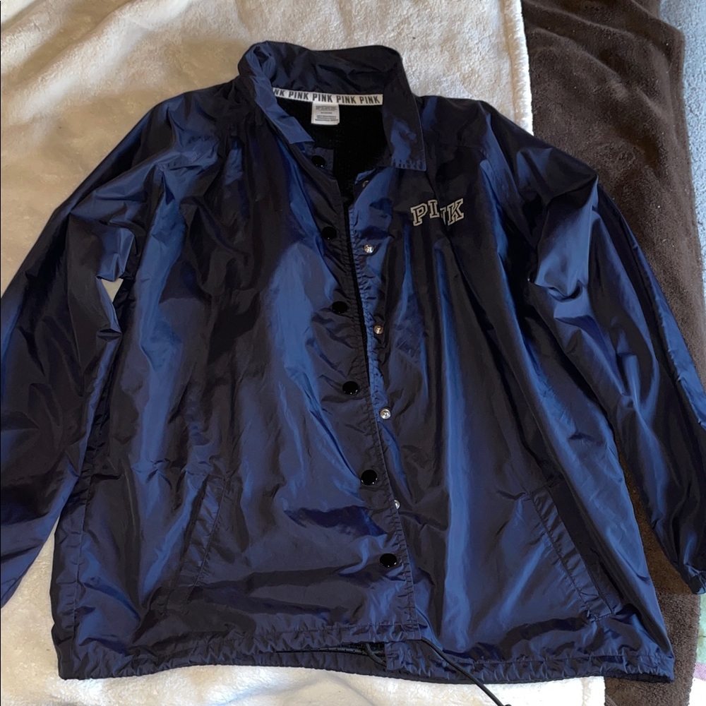 Black (navy in some lighting) PINK Windbreaker Jacket
